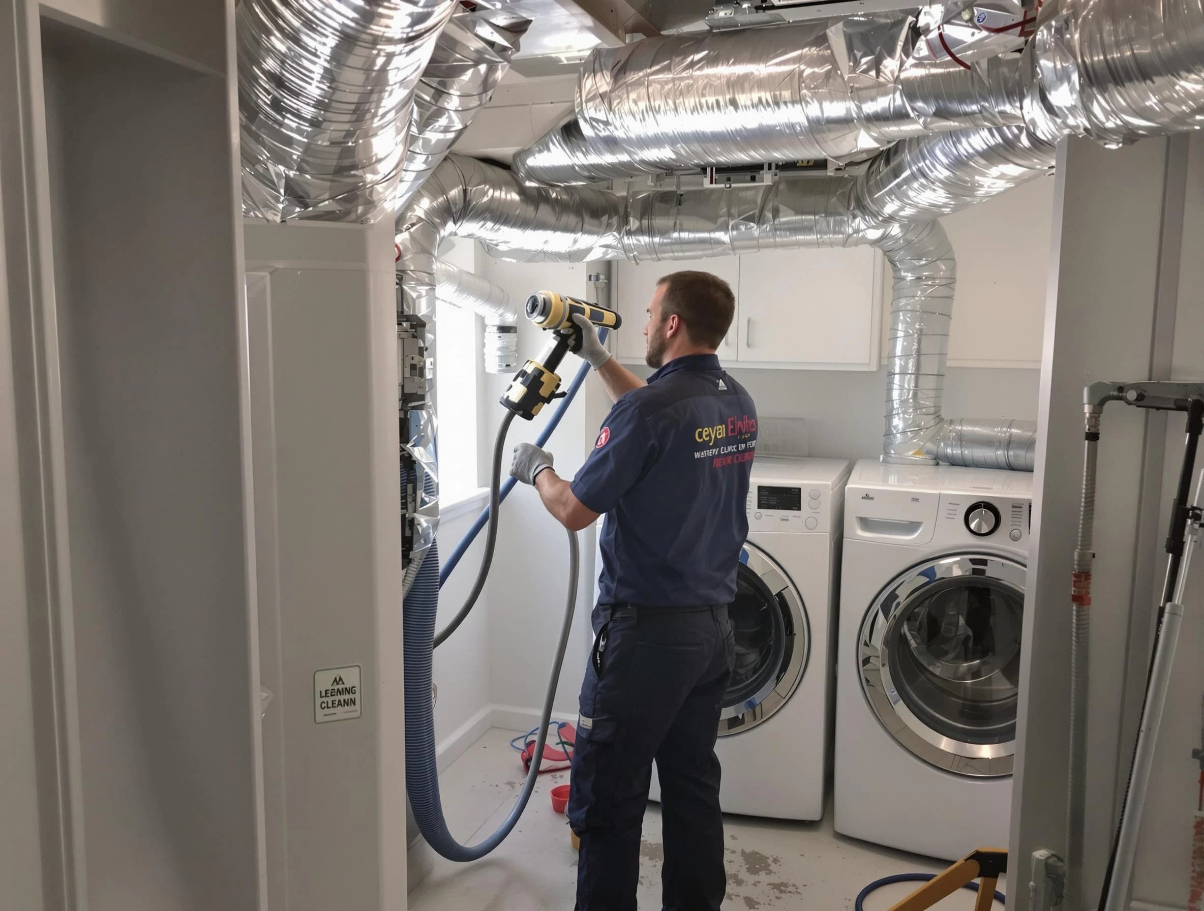 La Vergne Dryer Vent Cleaning specialist using advanced equipment for thorough duct cleaning in La Vergne