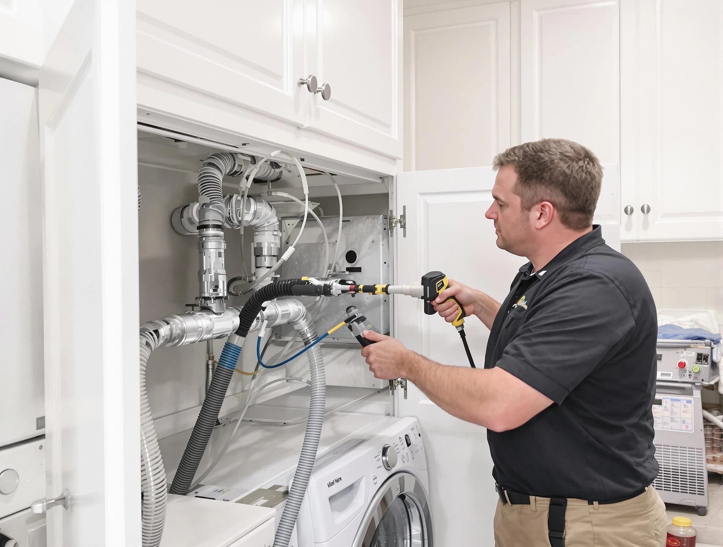 La Vergne Dryer Vent Cleaning professional removing severe blockage from a clogged dryer vent in La Vergne