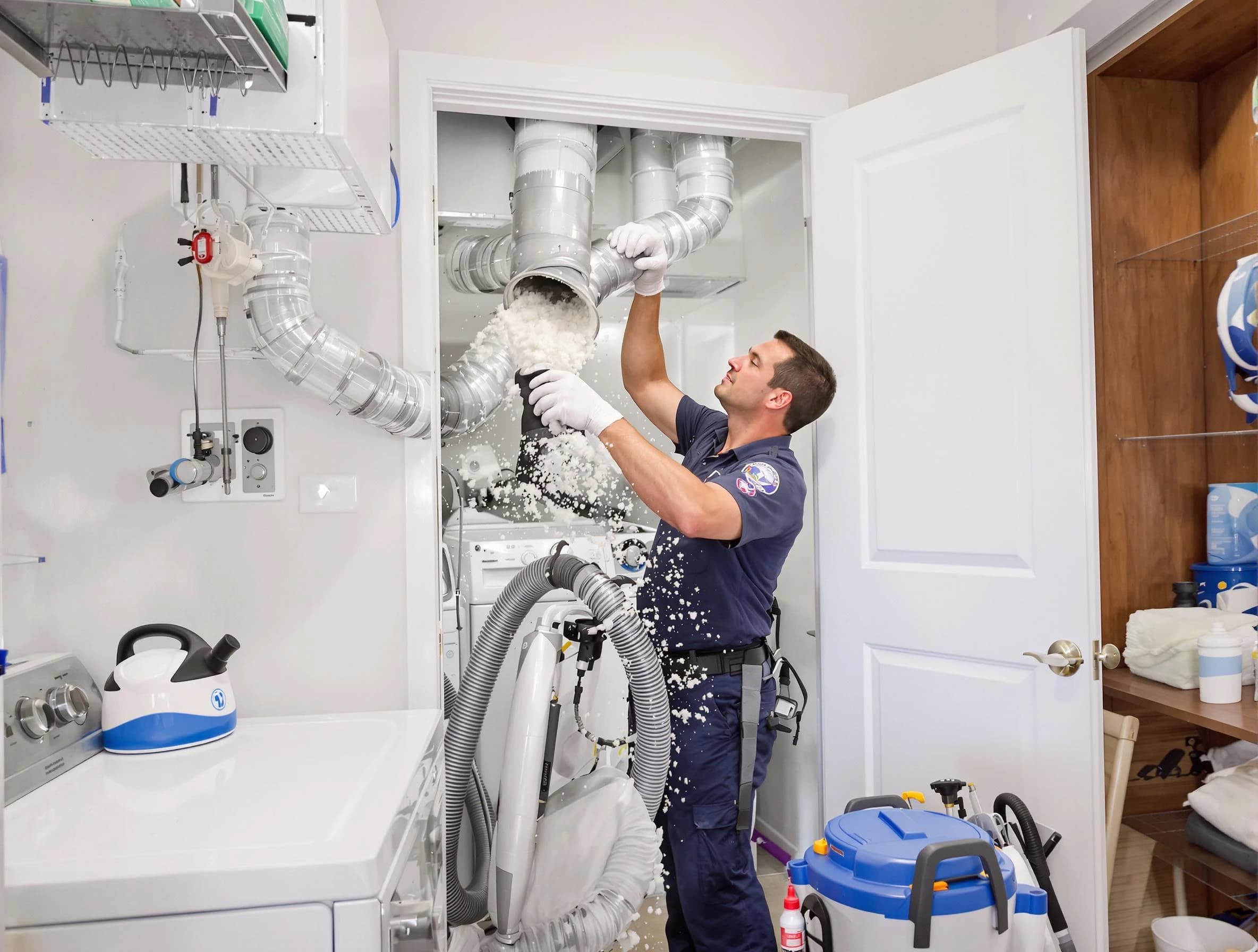 La Vergne Dryer Vent Cleaning technician delivering thorough residential dryer vent cleaning service in La Vergne